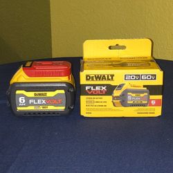 (2) DeWalt DCB606 6ah FLEXVOLT Lithium-Ion Battery Pack 