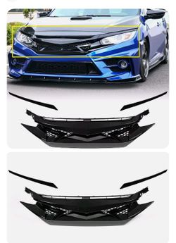 Honda Civic 10th Gen Front Hood Grill With Mesh