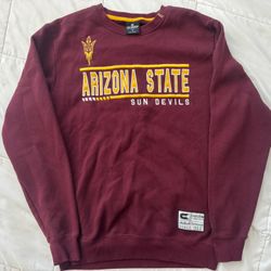 Arizona State Sun ASU Devils Maroon Charlie Crew Pullover Sweatshirt