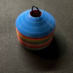 Soccer Training Cones (40). Multi Color. USED. 