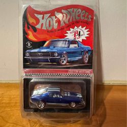 Hotwheels RLC Custom Ford Mustang Blue 1:64 Diecast