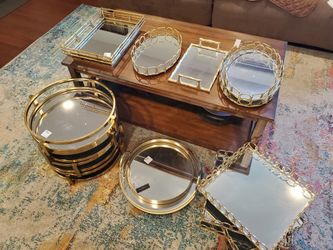 Gold Mirror Trays