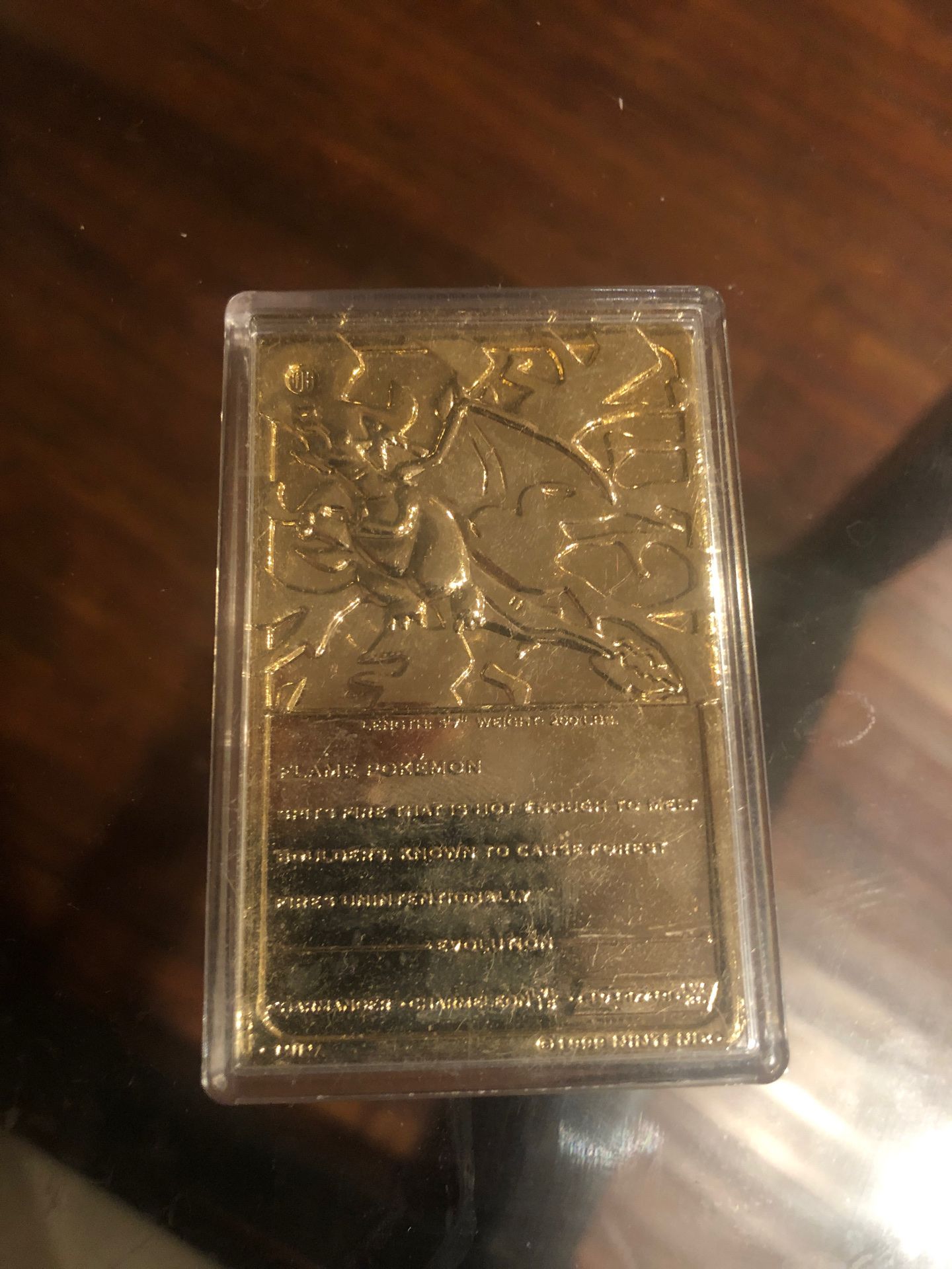 Charizard Gold Plated Burger King -Pokmon card