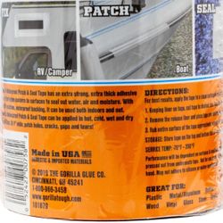 Gorilla Waterproof Patch & Seal Tape 4" x 10' White