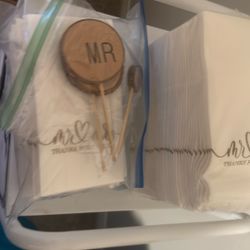 Wedding Napkins and Cake Topper