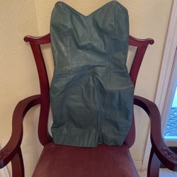 Genuine Brazilian Leather Halter Dress
