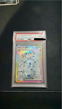 2025 Pokemon Prismatic Evolutions Glaceon ex #150 SIR PSA 9 MINT