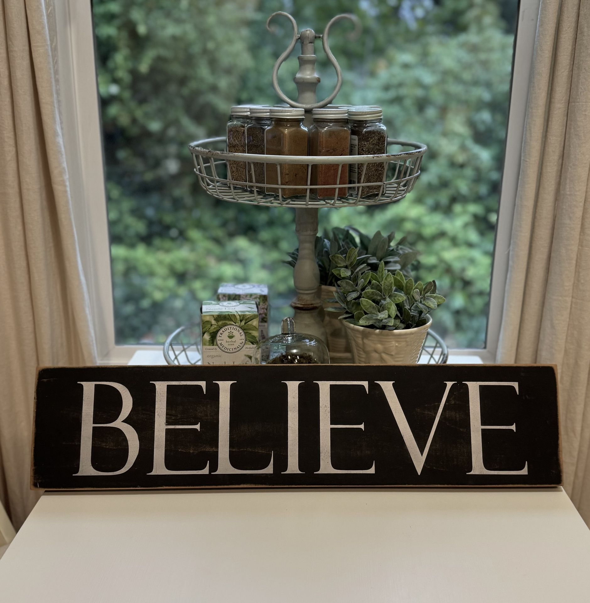 Wood Sign•BELIEVE Sign 24 X 5.6 X 1• Easy To Hang
