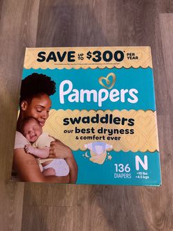 Pampers Swaddlers Newborn Diapers 136 Count