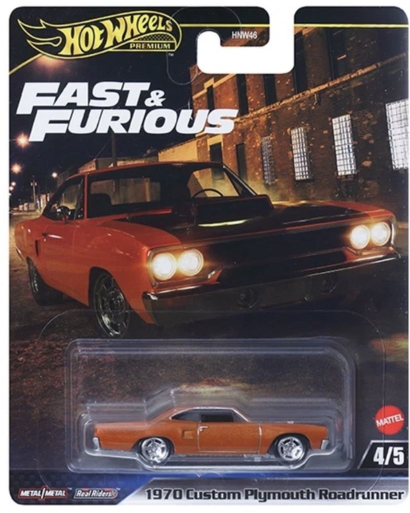 Hot Wheels Premium Fast & Furious 1970 Custom Plymouth Roadrunner 4/5 Mattel
