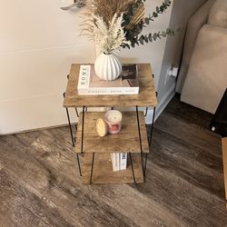 Tall Side Table, Small End Table, 29 inch High Entryway Table, Bedside Table for Living Room, Bedroom and Office