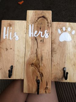 His hers pets key ring/ leash holder