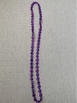 Purple Women's Beaded Necklace 30”