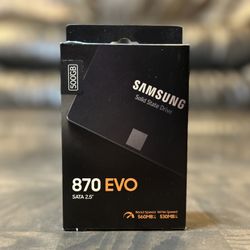 Samsung 870 EVO 500GB 2.5” SATA SSD for laptops desktops AIO storage and other devices 
