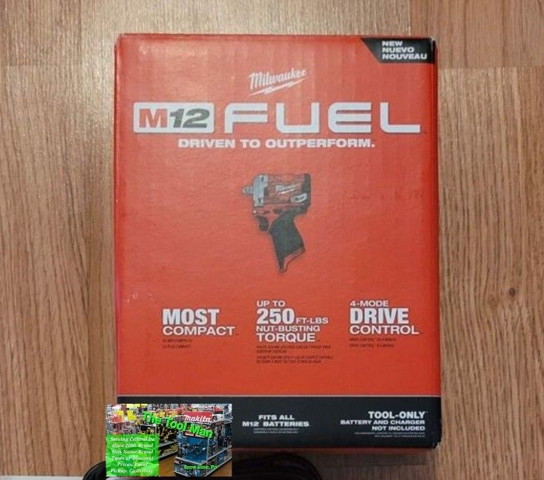 New Milwaukee M12 Fuel BrushlessCordless Stubby 1/2" Impact Wrench $130 Firm. Pickup Only