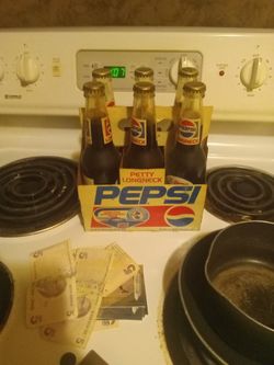 Richard Petty Pepsi 6pack Glass Bottles Long Neck