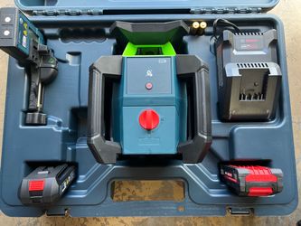 NEW Bosch 🔥 MT Leveling Ext. Green-Beam Horizontal Rotary Laser Kit #GRL18V-31K
