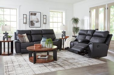Montacute Black Reclining Sofa and Loveseat