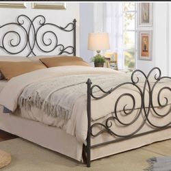 QUEEN BED FRAME MATTRES SOLD SEPARATELY BOXSPRING REQUIRED ☎️ 1714586,2564
