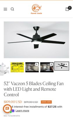 Multiple ceiling fans and chandelier