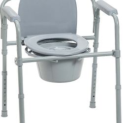Folding Steel Bedside Commode/Portable toilet! BRAND NEW! 