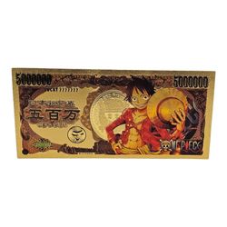 24k Gold Plated, Monkey D. Luffy (One Piece) Bill/Banknote, Anime