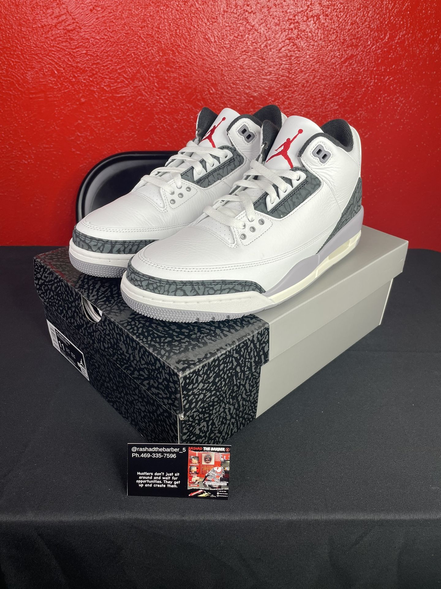 Jordan 3 Retro Cement Grey Sz 11 New
