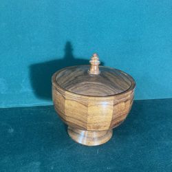 Carved Granadillo Wood Vessel Or Bowl
