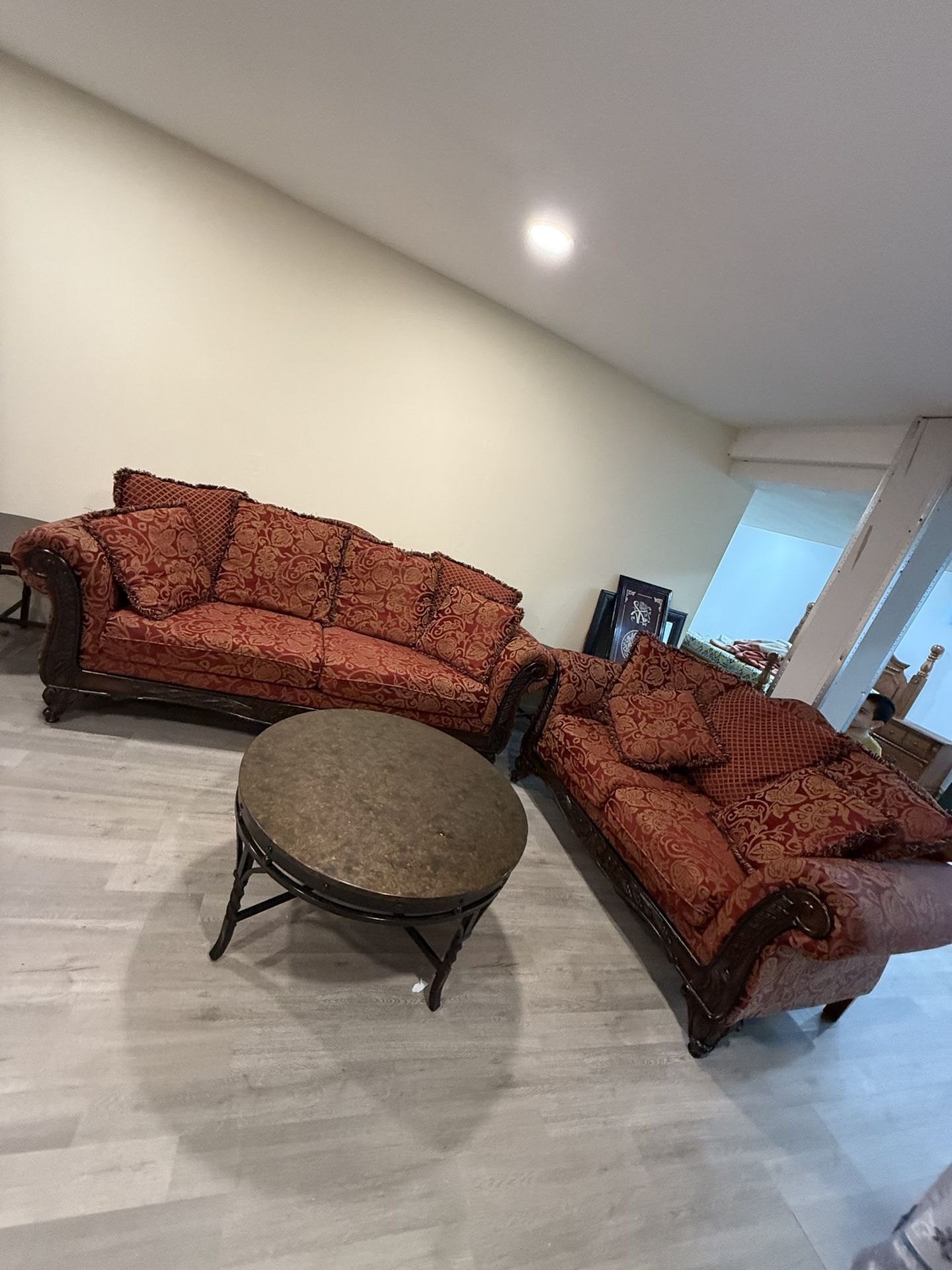 Sofa , Loveseat 2 Side Table, And Coffee Table All In Excellent Condition