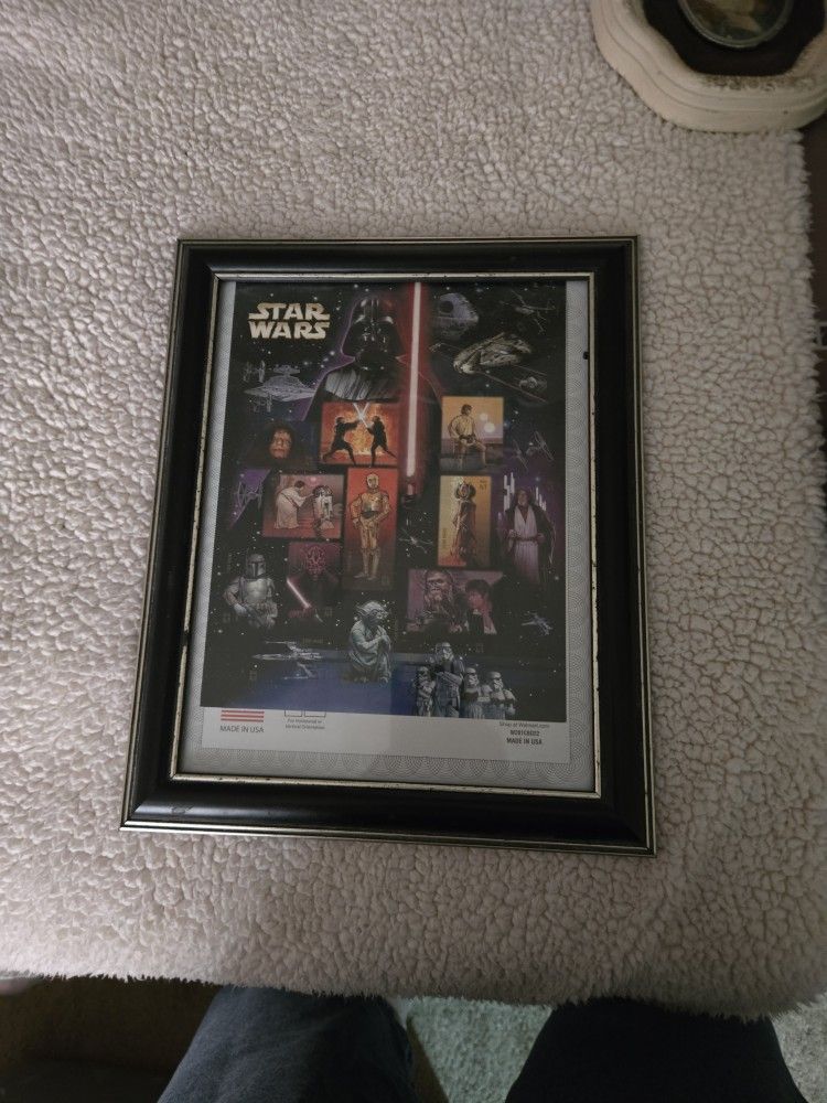 1977 Star Wars Stamp In Frame