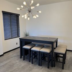 Dining Room Table With Wine Rack And Outlets 