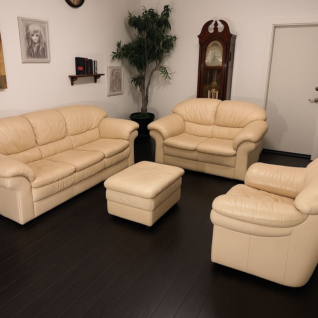 Cream Couch Set 