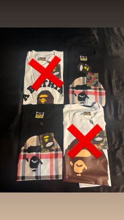 Brand New BAPE T-Shirts Bundle - M & L Sizes | Ape Head Graphics + Plaid