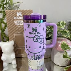 Custom Engraved Hello Kitty Stanley 40oz Tumbler 