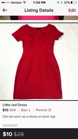 Red midi dress