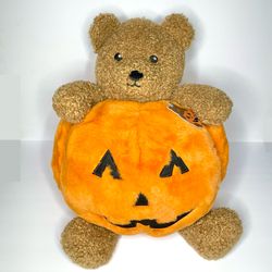 Halloween Pumpkin Teddy Bear Plush Pillow