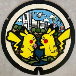 Pokémon Pikachu Tufted Rug - Manhole cover