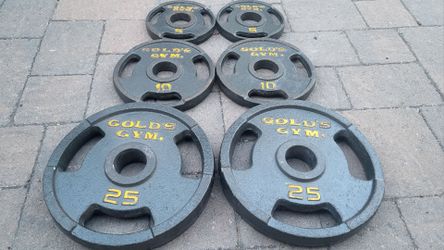 Weight Olympic Grip Plates By Gold's Gym #80lbs