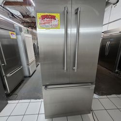 36" THERMADOR BUILT IN FRENCH DOOR STAINLESS STEEL REFRIGERATOR