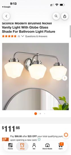 3-Light Bathroom Vanity Light Fixture – Wall Mounted