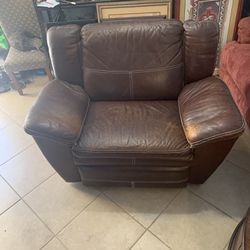 Lazy Boy Wide Leather  Recliner