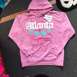 Pink Atlanta Sp5der Hoodie Size M