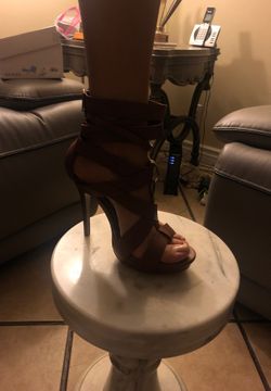 Andrea Tan Strap Heels