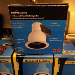 Available Today.                                    Cooper Lighting 3" Black Baffle light Ki t $15 ea