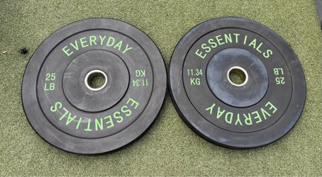 (2) 25lb Olympic 2” Bumper plates/weights