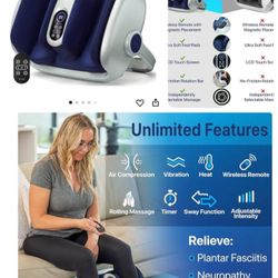 Miko Shiatsu Foot Massager Machine - Deep Kneading, Heat Therapy, Improves Circulation *** BRAND NEW ***