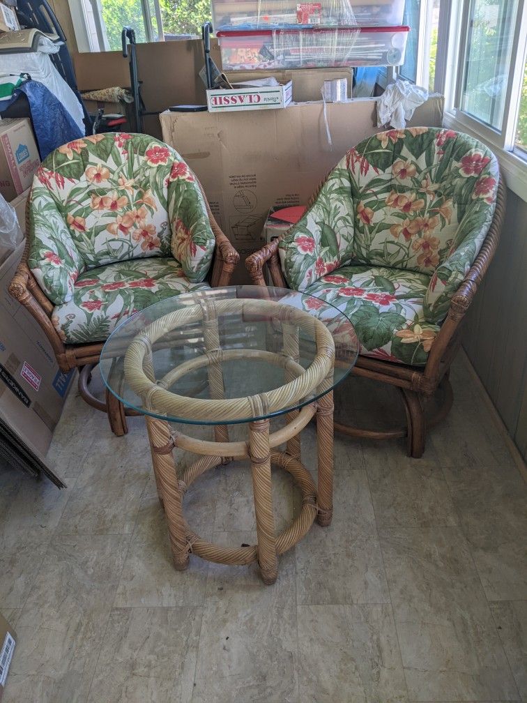 3pc Rattan Set