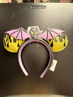 Disney Parks Maleficient as Dragon Sleeping Beauty Minnie Mouse Ear Headband