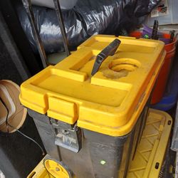 Tool Box W Handle Wheels And Tools