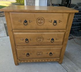 Beautiful Solid Wood 3-Drawer Rustic Southwest Dresser